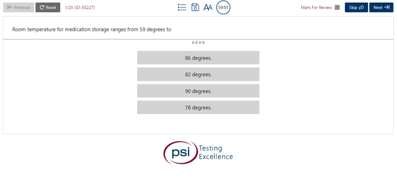 Medication aide practice test va